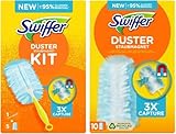 Swiffer Staubmagnet Starter-Set (1 Griff + 13 Nachfülltücher) Fängt Und...