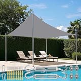 NAKIHOUSE Sonnensegel Wasserdicht mit Befestigungs Kit, 3 x 4 m UV Schutz...