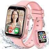 ADUOGENG 4G Smartwatch Kinder mit GPS und Telefon, IP67 Wasserdicht -1.83''HD...