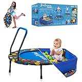 smarTrike Baby-Boys 9200000 3-in-1 Kinder Trampolin, Blau, 91.44 x 91.44 x 71.88...