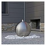 CLGarden Edelstahl Gartenbrunnen ESB4 mit Einer 38cm großen Edelstahl Kugel...