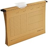 Herlitz 5874458 Hängemappe A4 UniReg 5er Packung, 230 g/qm braun