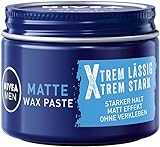 NIVEA MEN Matte Wax Paste (75 ml), Haarwachs für mühelos lässige Matt-Looks...