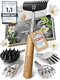 HELDSON® Rückenkratzer Holz EXTRA STABIL [6 Kratzvarianten] - Kratzhand...