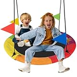 Kruzzel Nestschaukel Outdoor für Kinder & Erwachsene – Ø110 cm – Bis 150...