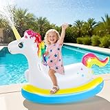 Aragallant Einhorn Aufblasbar Wassersprinkler Kinder Outdoor, Wasserspielzeug...