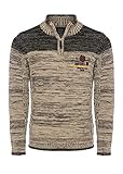 Carisma Strickpullover für Herren • Herren Troyer mit Stickerei •...