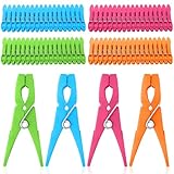 72 Stück Wäscheklammern Ohne Abdruck, Wäscheklammern Kunststoff, Stabile...