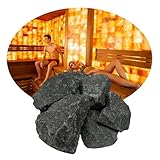 Saunasteine 10 kg XL 60 bis 130 mm Heizsteine Aufgusssteine, Saunaofen Diabas...