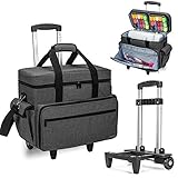 Teamoy Nähmaschinentasche Trolley, Nähmaschinentasche mit Rollen,...