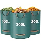 Mokani Gartenabfallsäcke, 300 L x 3 Gartensäcke, strapazierfähig, mit...