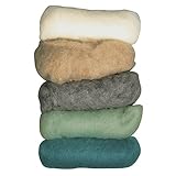 Rayher Hobby Rayher 5364700 Reine Schurwolle, Filzwolle, Vlies, 5 Farben á 20...