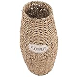 FONDOTIN Rattan Bodenvase mit Flachem Boden Stabiler Blumenständer für...