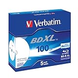 Verbatim BD-R XL 100 GB, Blu-Ray-Disk mit 4x-Schreibgeschwindigkeit - Bedruckbar...