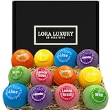 Badebomben Geschenk Set 12er Pack – 12 Sprudelbäder mit rein natürlichen...