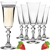 IMPERIAL Stilvolle Sektgläser 180ml Serie 'Vintage' Set 6-Teilig Sektkelche aus...