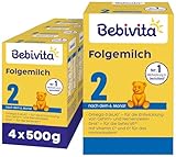 Bebivita 2 Folgemilch (4 x 500g), nach dem 6. Monat, mit Vitamin C und D,...