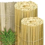 Sol Royal Hell Glänzender Split Bambus Sichtschutz 120x600 cm – Sichtschutz...