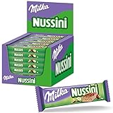 Milka Nussini Riegel, 35 Riegel à 31,5g, Haselnusscrème-Waffelschnitten mit...