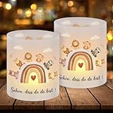 12 Windlicht Tischdeko Geburtstag Kinder, Taufe Party Deko für Mädchen Jungen,...