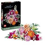 LEGO Botanicals Schöner Rosafarbener Blumenstrauß - Blumendeko - Bauset für...