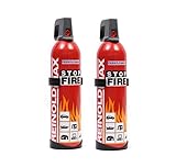 notlok Safety Work - 2X 1000g Feuerlöschspray | Klein Feuerlöscher Haushalt...