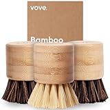 Vove | Premium Bambus Schrubbbürste | 3er-Pack | Stark gegen Schmutz, sanft zur...