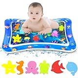 GROFIS Wassermatte Baby 66x50cm, BPA Frei PVC Babymatte Bauchlage Spielzeug Baby...