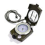 GWHOLE Kompass Militär Marschkompass mit Tasche für Camping, Wanderung,...