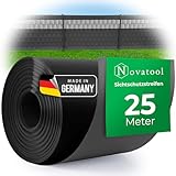 Novatool 25m Rolle PP Premium Sichtschutzstreifen für Doppelstabmatten...