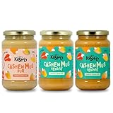 Mighty Kashoo - Cashewmus 3 x350g Vorratspack | Nussmus aus 100% Cashew Nüssen...