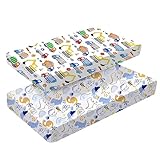2 x Spannbettlaken für Kinderbett, 120 x 60 cm, Bettwäsche für Kinderbett,...