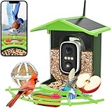Vogelfutterhaus mit Kamera, Vogelhaus mit 4MP Kamera, Vogelfutterspender Garten,...