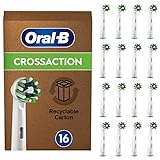 Oral-B CrossAction Aufsteckbürsten für elektrische Zahnbürste, 16 Stück, mit...