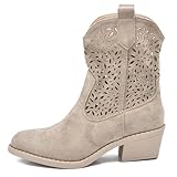 IF Fashion Damenschuhe Stiefel Stiefeletten Camperos MP661, 678 Beige, 40 EU
