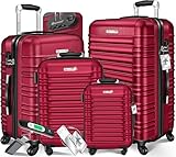 KESSER® 4tlg. Hartschalenkofferset Hartschalenkoffer Reisekoffer Set...
