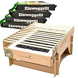 5x CasusGrill Öko Einweggrill Einmalgrill 100% Nachhaltig - Bio Grill rauchfrei...