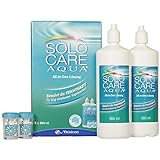 Solocare Solo Care Aqua Pflegemittel für weiche Kontaktlinsen, Systempack 2x360...