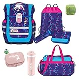 McNeill Schulranzen Mädchen 1. Klasse 9-tlg. Set Ergo Complete LILLY Unicorn...