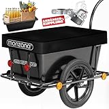 MONZANA® Fahrradanhänger mit 90L Kunststoffwanne inklusive Abdeckplane...