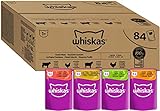 Whiskas 1+ Katzennassfutter Klassische Auswahl in Sauce, 84x85g (1 Großpackung)...