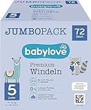 babylove Windeln Premium aktiv plus Größe 5, junior 12-25kg, Jumbo Pack, 2x36...