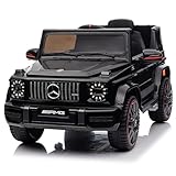 LEADZM Kinder Elektroauto Mercedes G63, 4 Stoßdämpfer, Eva Räder, 12V 7ah,...