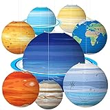 8 PCs Planeten Papier Laternen Solarsystem Planeten Laternen Raum Themenpapier...