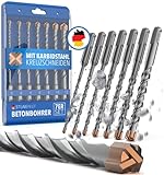 STONE REEF Betonbohrer Set Profi - [7-teilig inkl. Bohrerkassette] - SDS Plus...