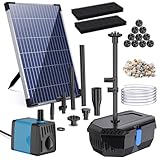 Biling 12W Solar Teichfilter mit Pump, 605 l/h Teichfilter Solarpumpe mit...