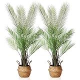 Kazeila Künstliche Pflanzen Groß Areca Palme 120cm Kunstpflanze Groß im Topf...