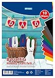 Stylex 46731 - Bastelfilz, 20 x 30 cm, 10 Bogen, Sortiert in 10, ideal zum...