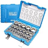 CCLIFE 21tlg 1/2' Vielzahn Nuss Satz Steckschlüssel Set für 6 und 12 Kant...