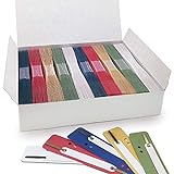 250 Heftstreifen aus Recycling-Karton in 5 Farben, Akten-Dulli farbig sortiert,...